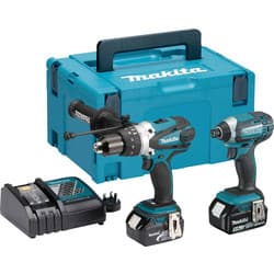 Makita DLX2145TJ 18V 2 x 5.0Ah Li-Ion LXT Cordless Combi Drill & Impact Driver Twin Pack