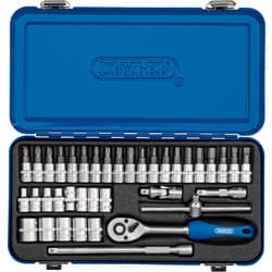 Draper Mixed Drive Metric Socket Set in Metal Case 38 Pack
