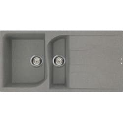 Reginox Ego Reversible Composite Kitchen Sink & Drainer 1.5 Bowl Titanium