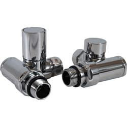 Flume Dual Fuel Corner Radiator Valve Angled