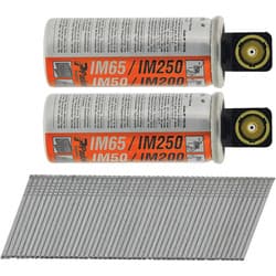 Paslode IM65A F16 Angled Brad Nails & 2 Fuel Cells 16 x 45mm Galv