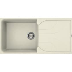 Reginox Ego Reversible Composite Kitchen Sink & Drainer Single Bowl Cream
