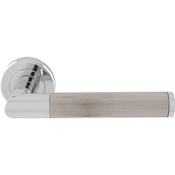 Serozzetta Trend Lines Lever On Rose Door Handles Polished / Satin Chrome
