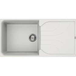 Reginox Ego Reversible Composite Kitchen Sink & Drainer Single Bowl White