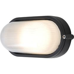Lutec Echo Wall Light IP44 E27 Max 60W Black