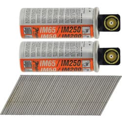 Paslode IM65A F16 Angled Brad Nails & 2 Fuel Cells 16 x 51mm Galv