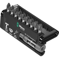 Wera Bit-Check 1/4" Hex Shank PZ Impaktor TriTorsion Screwdriver Bit Set 10 Pieces