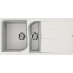 Reginox Ego Reversible Composite Kitchen Sink & Drainer 1.5 Bowl White