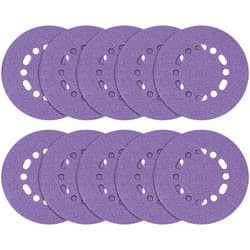 Trend AB/150/60Z 60 Grit 12-Hole Punched Multi-Material Sanding Discs 150mm 10 Pack