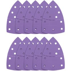 Trend AB/DET/180A 180 Grit 11-Hole Punched Multi-Material Abrasive Sanding Sheets 151mm x 102mm 10 Pack