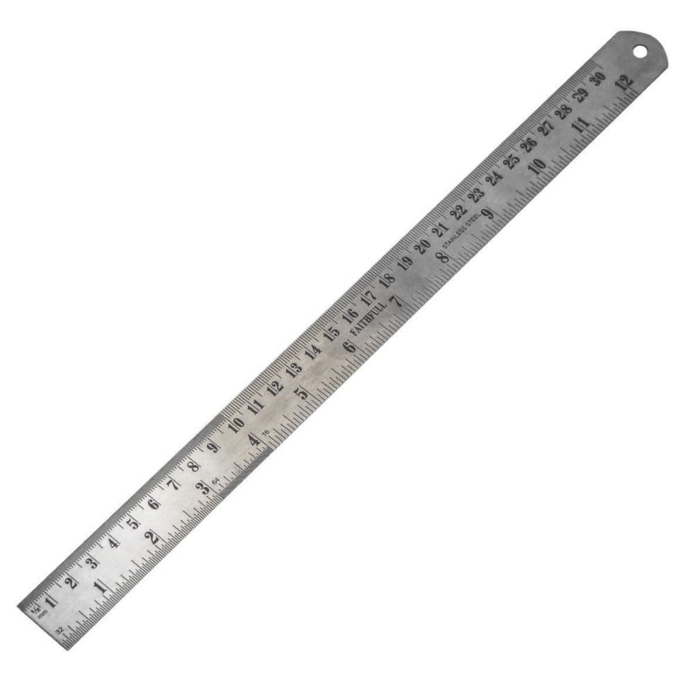 Faithfull Stainless Steel Ruler 12" (300mm)