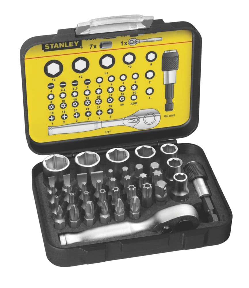 Stanley FatMax 1/4" Drive Socket & Bits Set 39 Pcs
