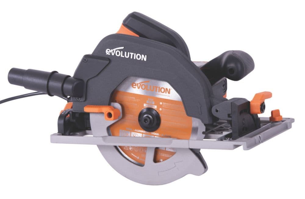 Evolution R185CCSX 1600W 185mm Electric Multi-Material Circular Saw & Track 220-240V