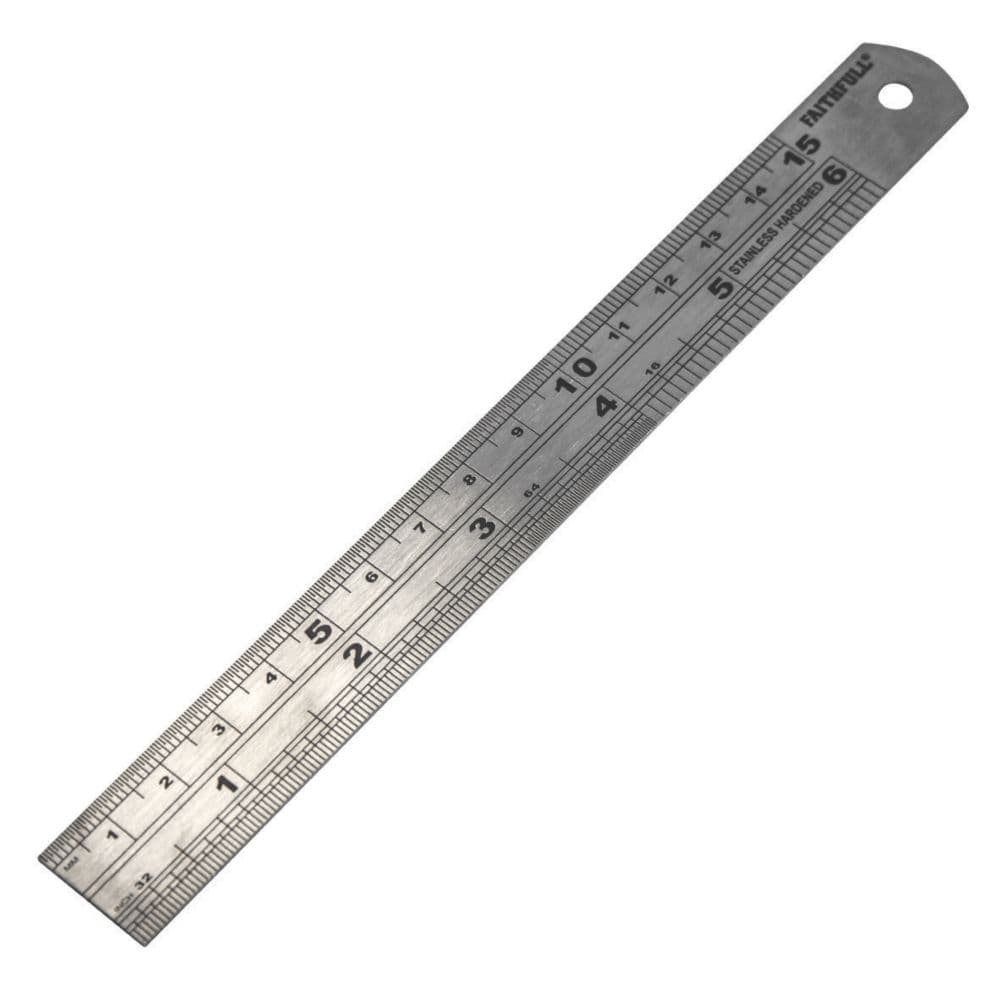 Faithfull Stainless Steel Ruler 6" (150mm)