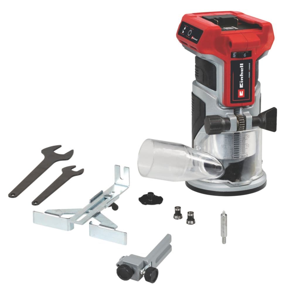 Einhell Professional TP-ET 18 Li BL 18V Li-Ion Power X-Change 6mm & 8mm Brushless Cordless Trim Router - Bare