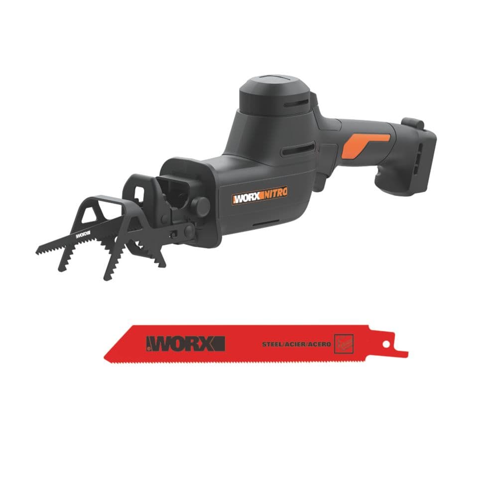Worx WG893E 20V Li-Ion PowerShare / Pro Brushless Cordless Reciprocating Garden Saw - Bare